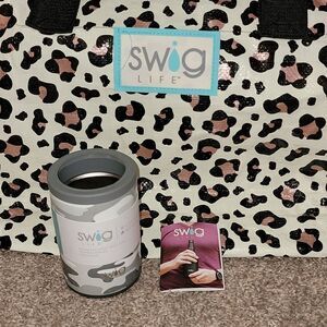 Swig Life Stainless Steel Insulated Cooler Can Bottle Koozie Holder Cold / Hot